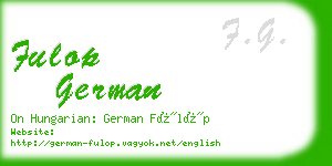 fulop german business card